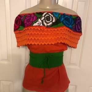 Embroidered Mexican blouse